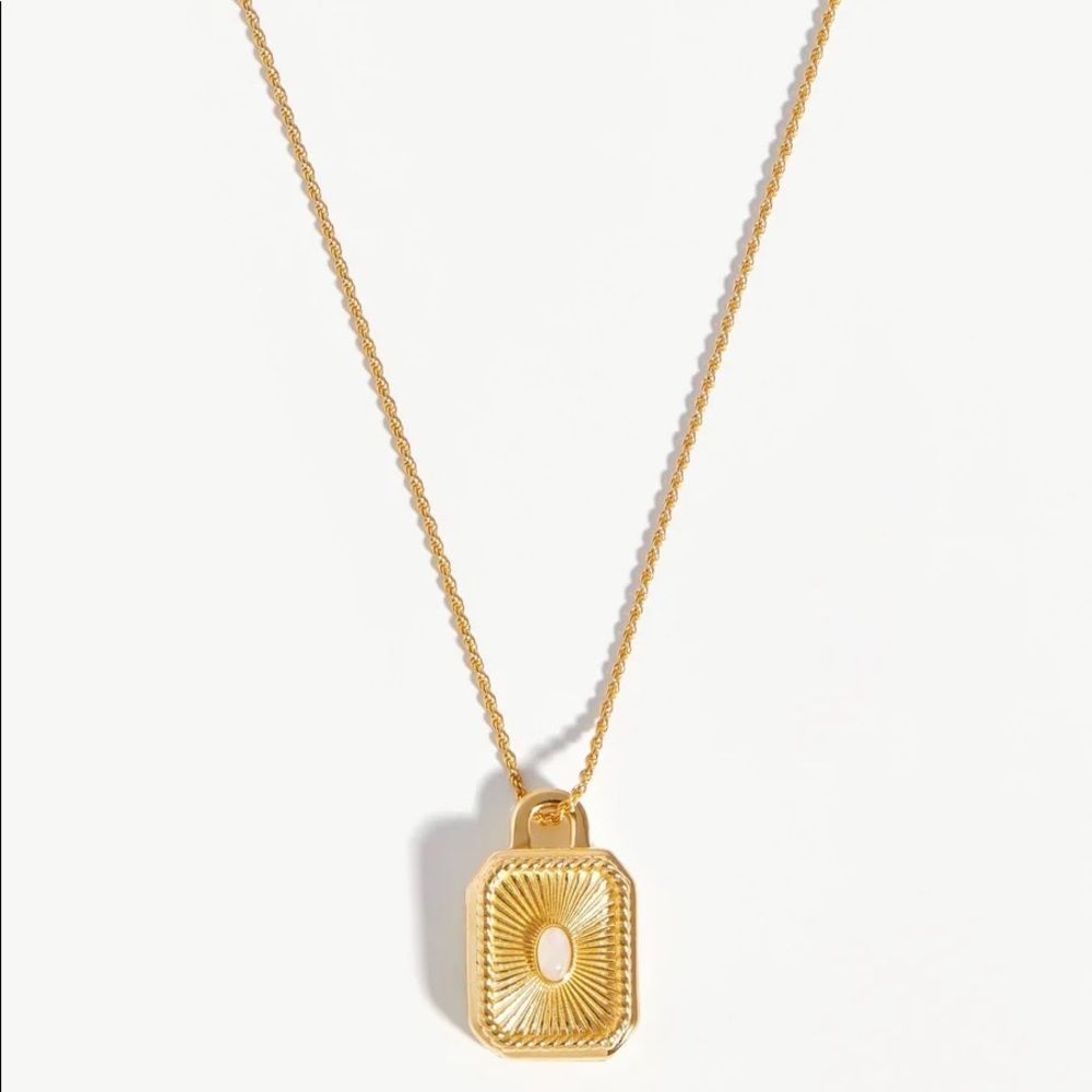 Missoma Engravable Square Locket Rope Necklace